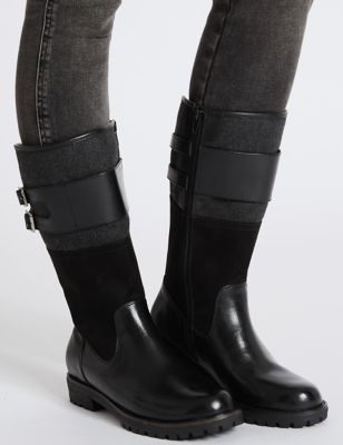 Block Heel Strap Boots with Insolia Flex&reg;